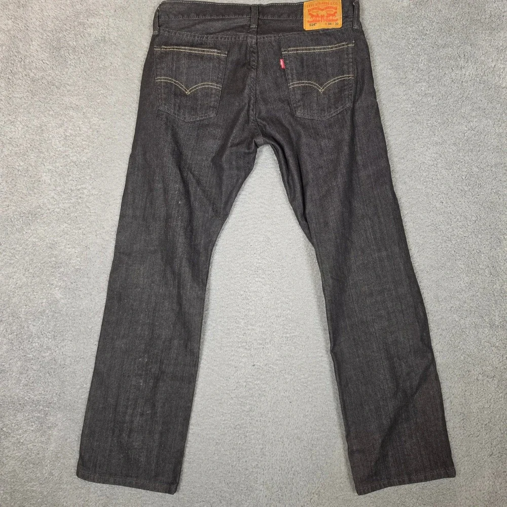 Levi's 514 Jeans Mens 34x30 Dark Wash Denim Straight Leg Casual Formal